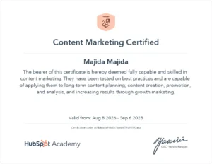 hubspot certificate